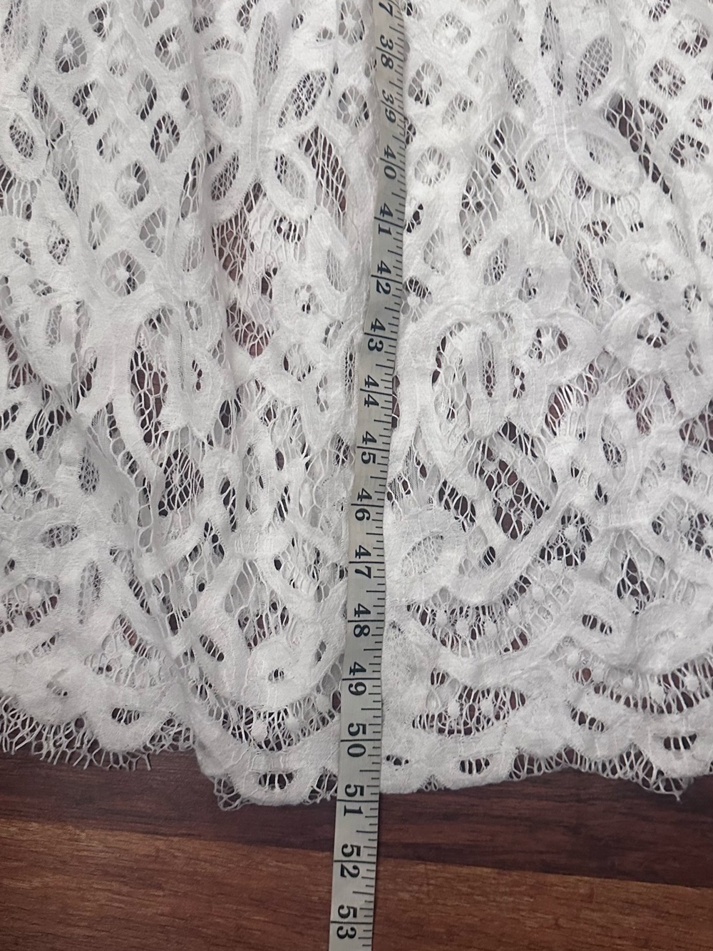 J Cee Woman”s White Lace-Trim Dress Size L Elegant Summer Bohemian Romantic - Picture 5 of 11